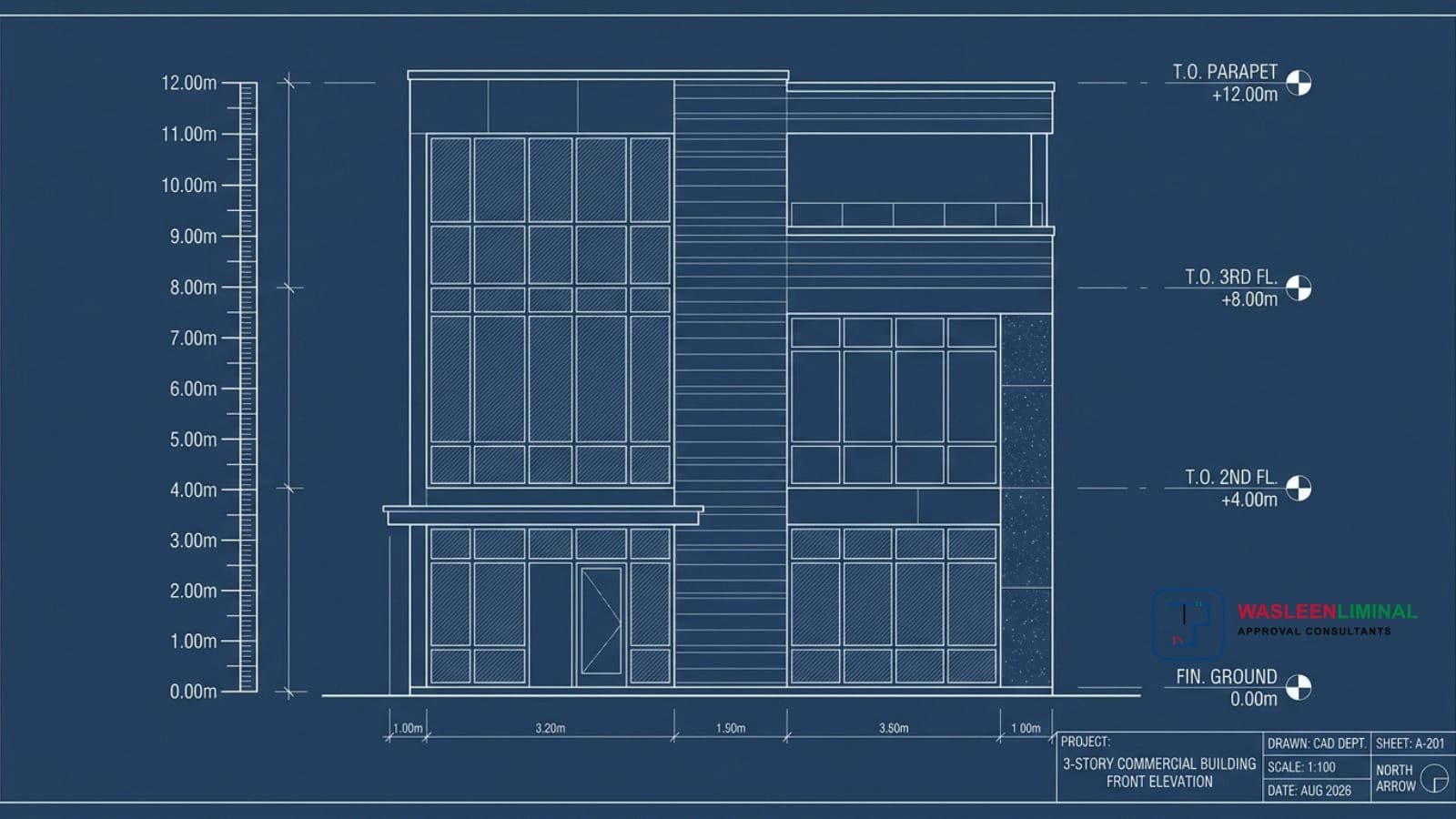 Dubai building approval engineering team finalizing JAFZA modification NOC documentation