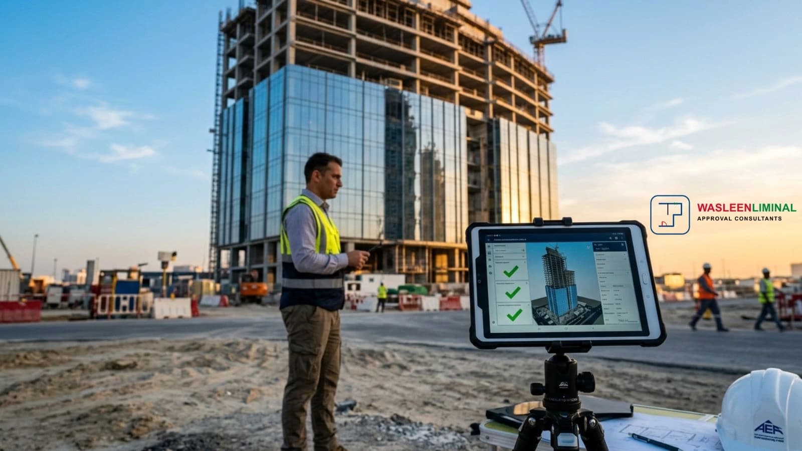 Dubai fit-out approval engineering team reviewing JAFZA tenant approval checklist